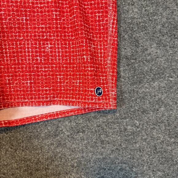 Johnnie-O Swim Trunks Mens XL Red Orange Board Shorts Performance Stretch - Picture 3 of 8